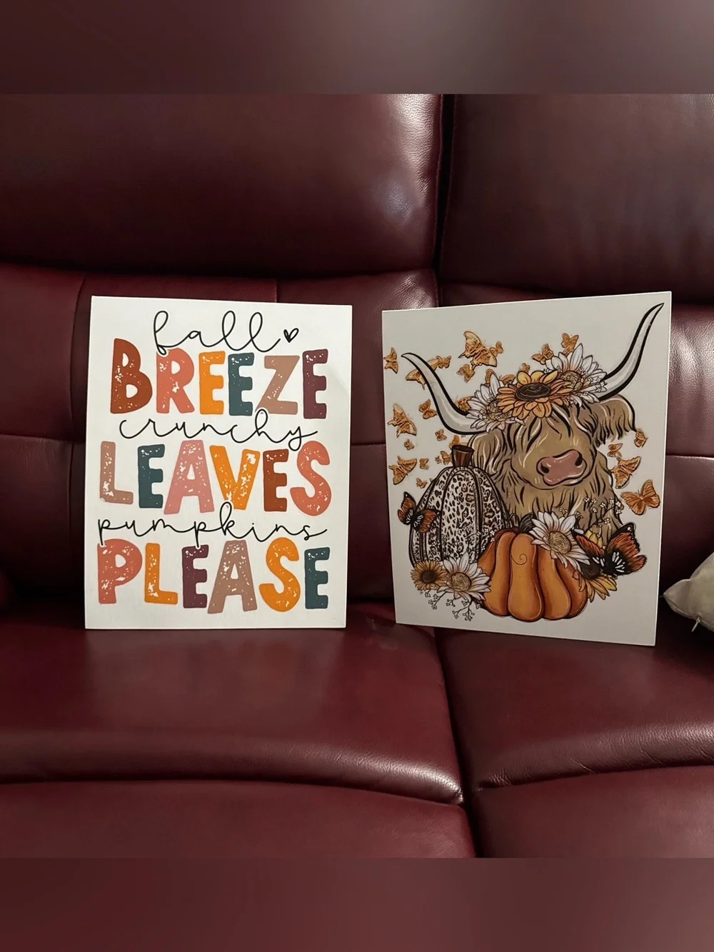 Autumn Harvest Wall Art Canvas Print - Orange and Brown (Set of 2) 11X14